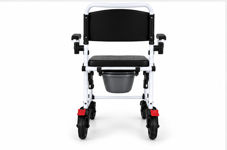 ESLEH Aluminium Commode Wheelchair Rear View